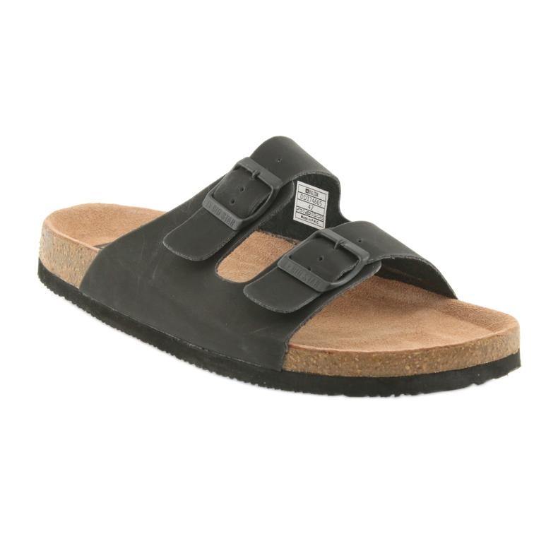 Chinelos pretos Big Star 174605 masculinos 1