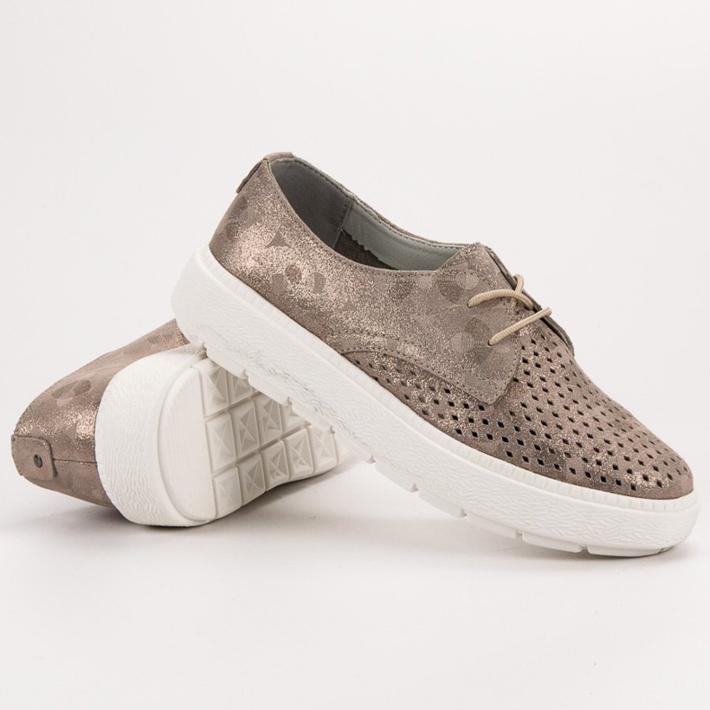 Goodin Sapatos de couro leves multicolorido amarelo 2