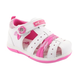 American Club Sandálias femininas americanas DR18 branco rosa 1
