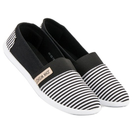 SHELOVET Slipons listrados preto 2