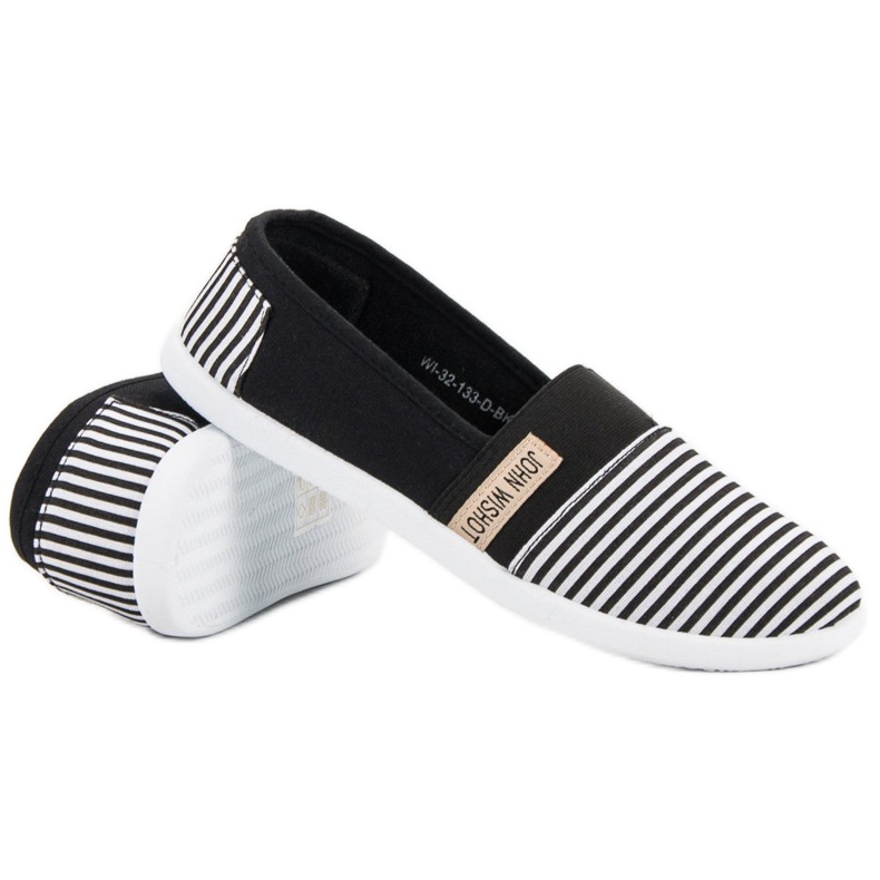 SHELOVET Slipons listrados preto 1