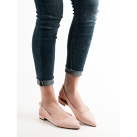 SHELOVET Bailarinas de camurça da moda rosa 2