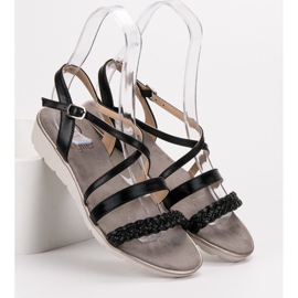 Kylie Sandálias Pretas na Plataforma preto 1