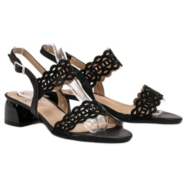 Kylie Sandálias elegantes de salto alto preto 2