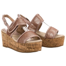 Kylie Sandálias de velcro rosa 1