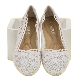 Coura Bailarinas de renda branca branco 1