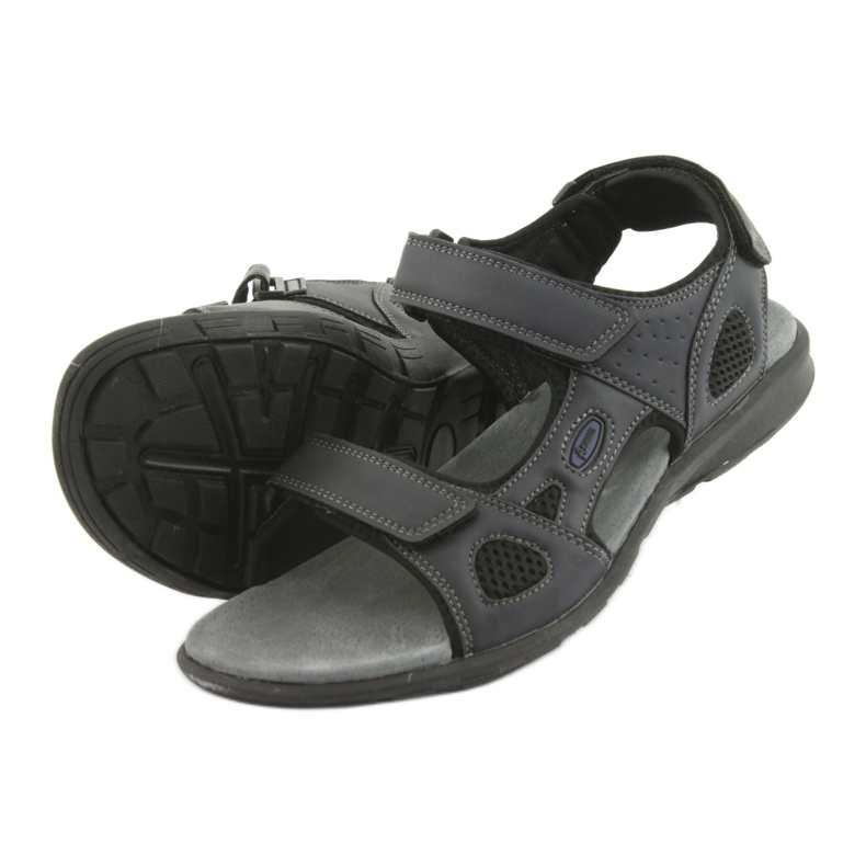 American Club Sandálias esportivas americanas HL06 preto azul marinho 4