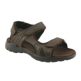 American Club Sandálias esportivas de couro americano CY11 marrom preto castanho 1