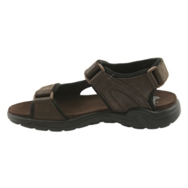 American Club Sandálias esportivas de couro americano CY11 marrom preto 2