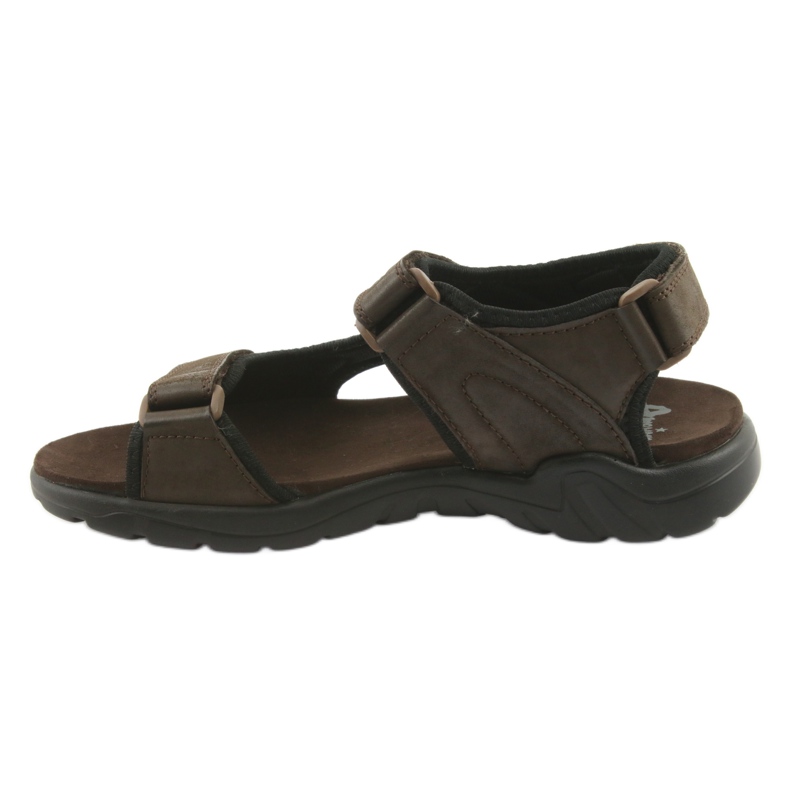 American Club Sandálias esportivas de couro americano CY11 marrom preto castanho 2