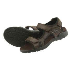 American Club Sandálias esportivas de couro americano CY11 marrom preto castanho 4