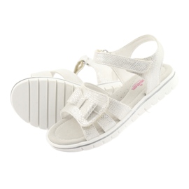 American Club Sandálias de meninas americanas brancas pérolas gc25 branco 4