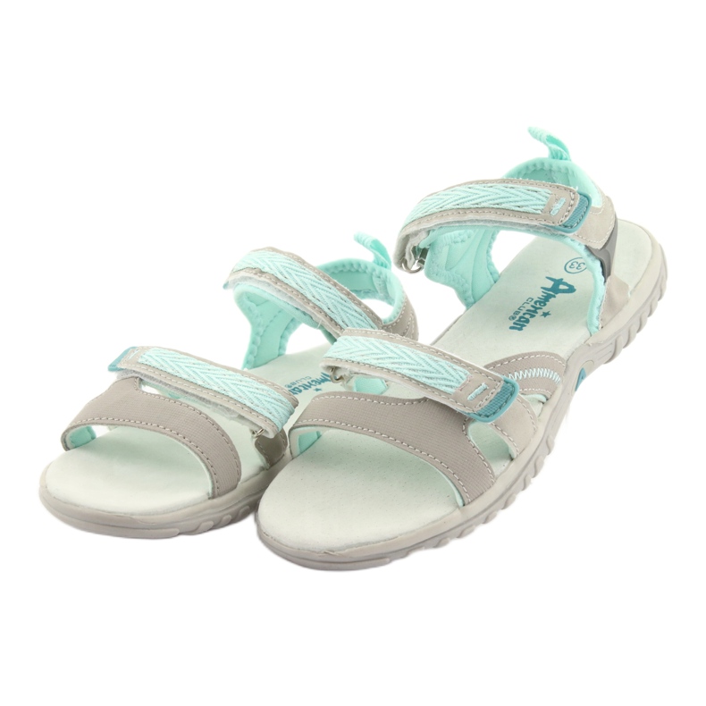 American Club American Sandals Sports Sports HL14 cinza/verde 3