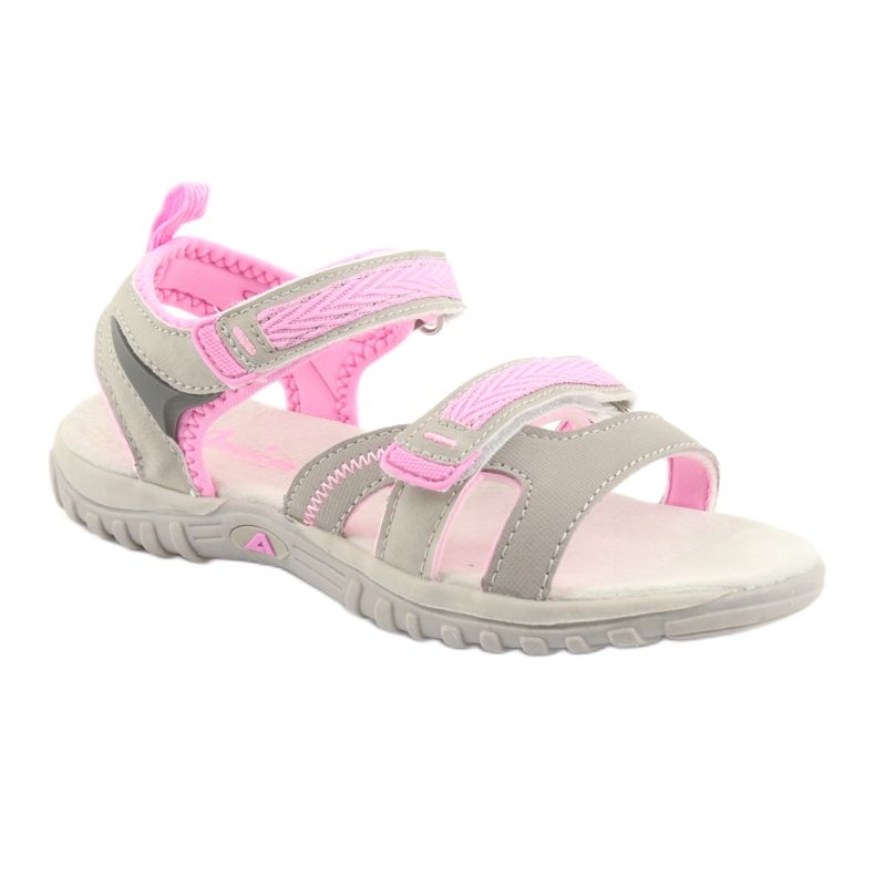 American Club American Sandals Sports Sports HL14 cinza/rosa 1