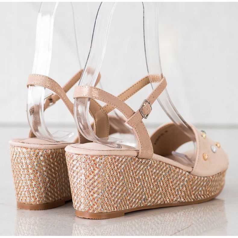 Aclys Sandálias casuais de cunha marrom 1