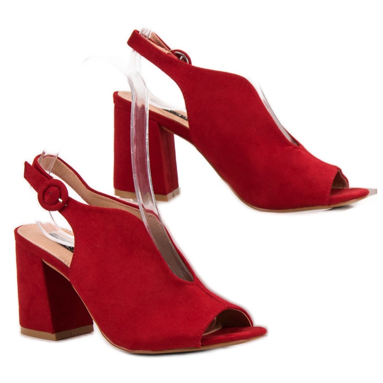 Milaya Sandálias Fechadas Elegantes vermelho 1