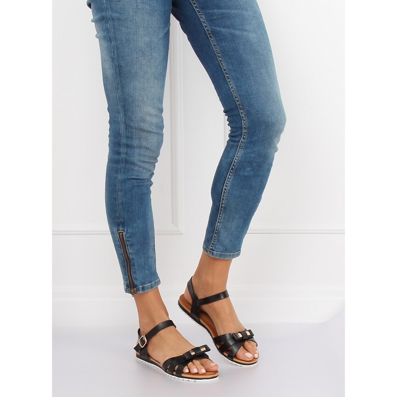 Sandálias femininas pretas G210 pretas preto 1