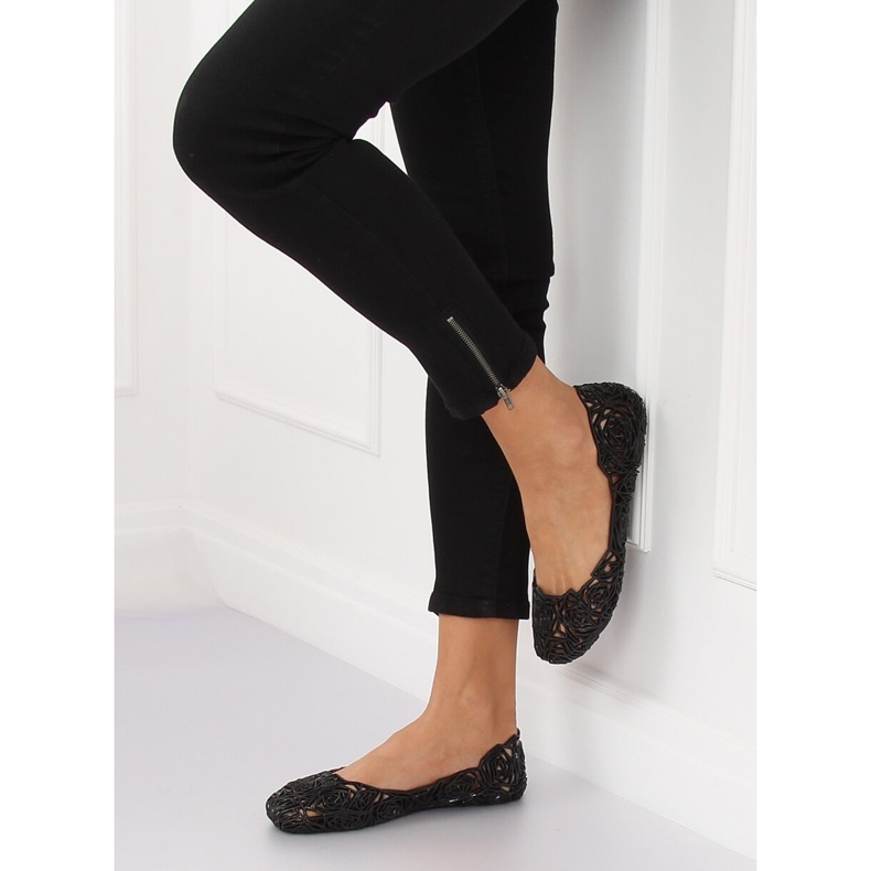 Bailarinas de borracha preta QX-02 Black preto 2