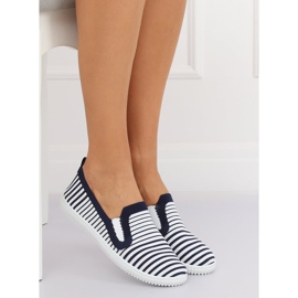 Tênis slipon azul marinho XJ-2909 Navy branco azul-marinho 1