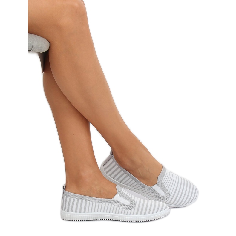 Tênis cinza slipon cinza XJ-2909 branco 1