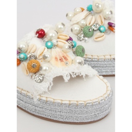 White JH80 White denim alpargatas branco multicolorido 1