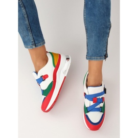 Calçado desportivo colorido 8801 azul branco multicolorido 1