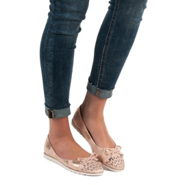 SHELOVET Bailarinas casuais amarelo rosa 2