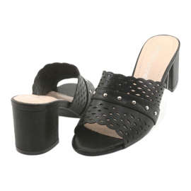 Pantufas femininas negras Sergio Leone KL319 preto 4