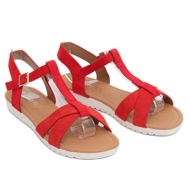 Sandálias femininas vermelhas X567 Chine Se Red vermelho 1