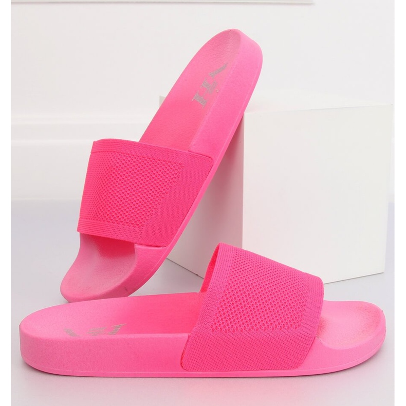 Chinelos com cinto rosa de malha PT-110 Fuchsia 2