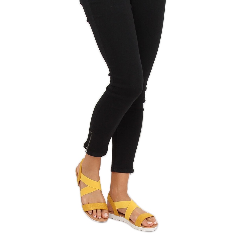 Sandálias femininas amarelas X565 Yellow amarelo 2