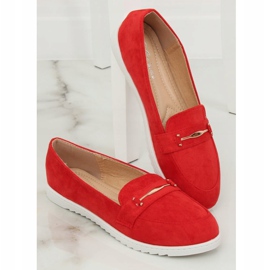 Mocassins femininos vermelhos BJ600-E25 vermelhos 1