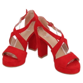 Sandálias vermelhas VV-23 vermelhas na plataforma vermelho 1