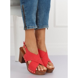 Sandálias ala red tamancos D-131 Red vermelho 2