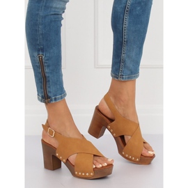 Sandálias ala Camel tamancos D-131 Camel marrom 2