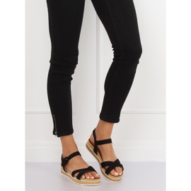 Sandálias femininas pretas Y1521 pretas preto 1