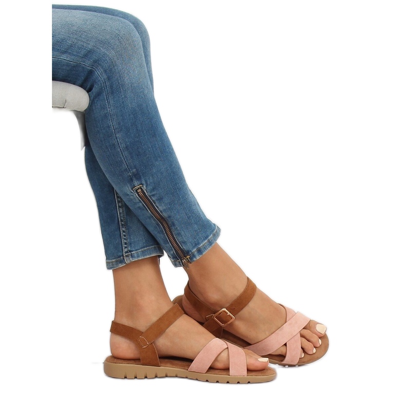 Sandálias femininas rosa 999 rosa 1