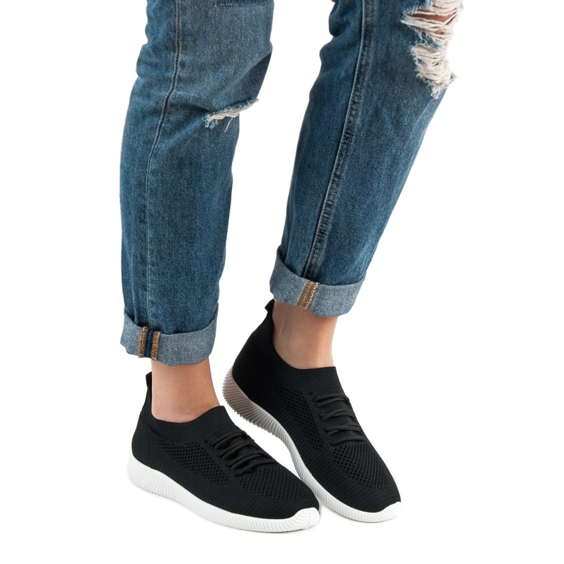 SHELOVET Calçados Esportivos Slip-on preto 2