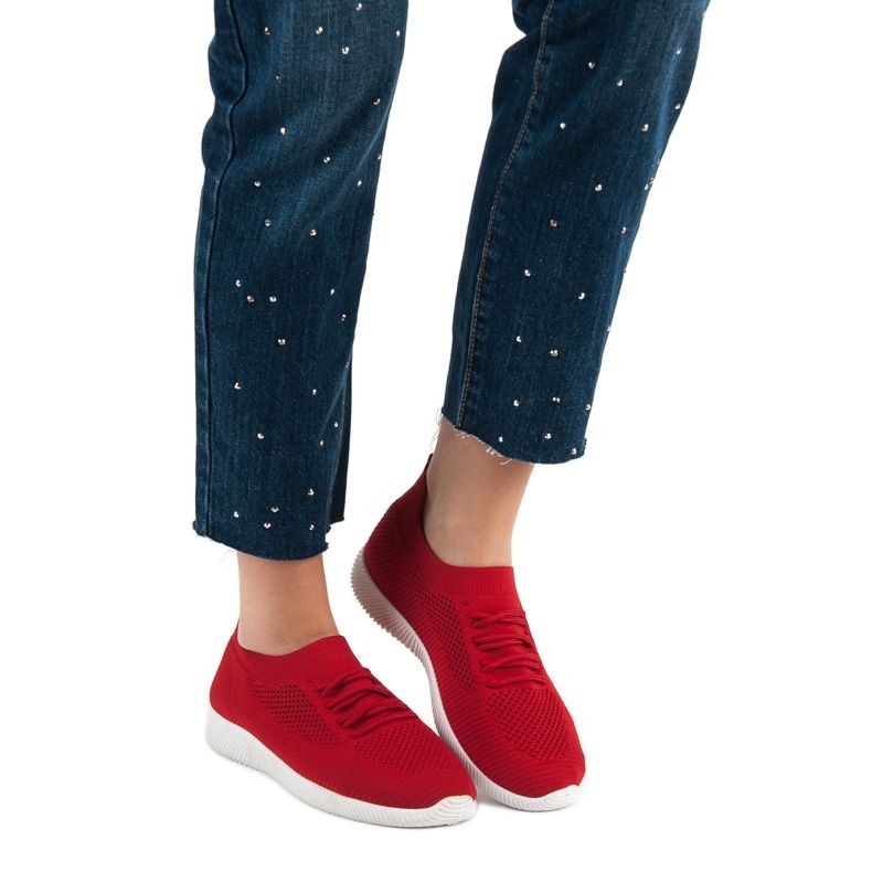 SHELOVET Calçados Esportivos Slip-on vermelho 2