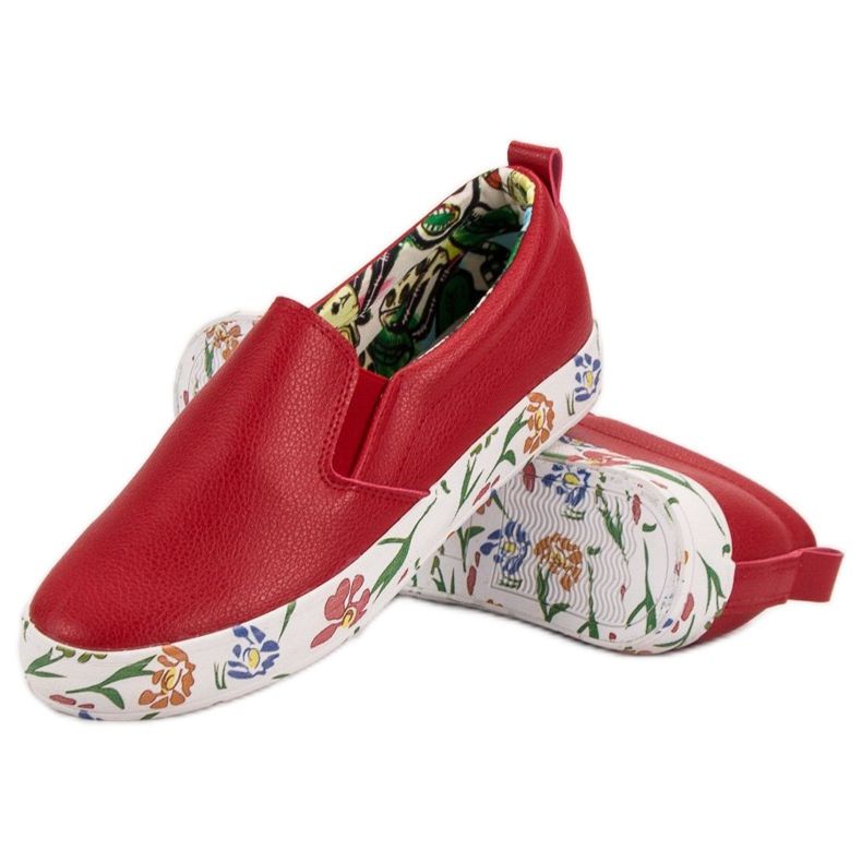 Groto Gogo Slipons elegantes vermelho 1