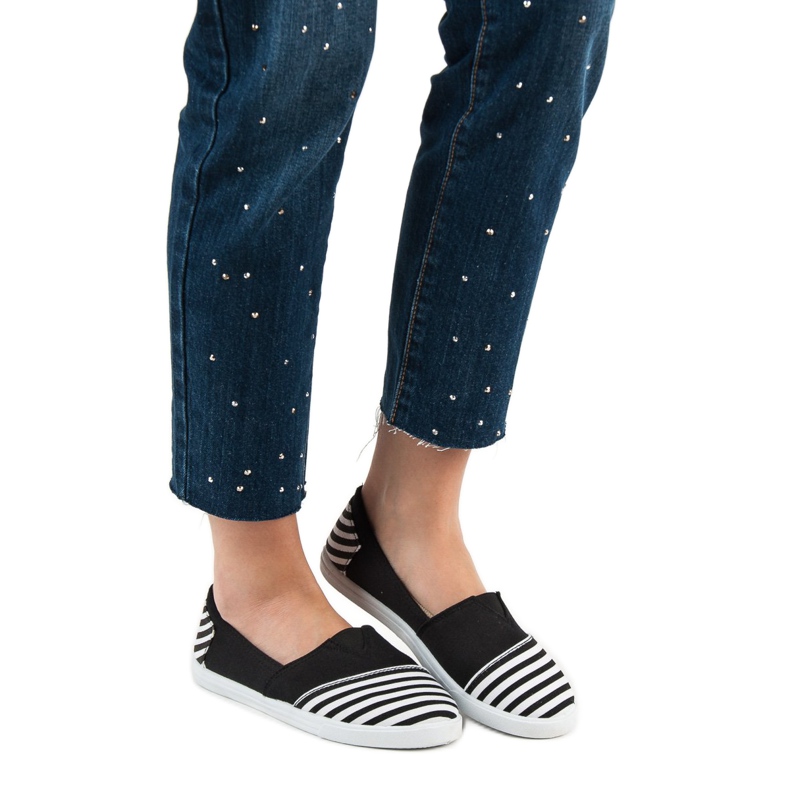 SHELOVET Sapatilhas leves branco preto 2