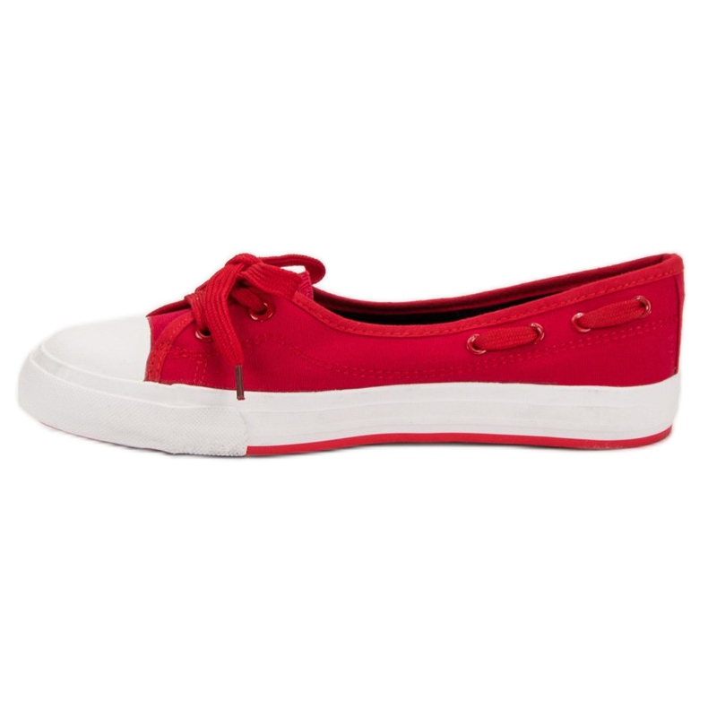 J. Star Tênis elegantes e baixos vermelho 1