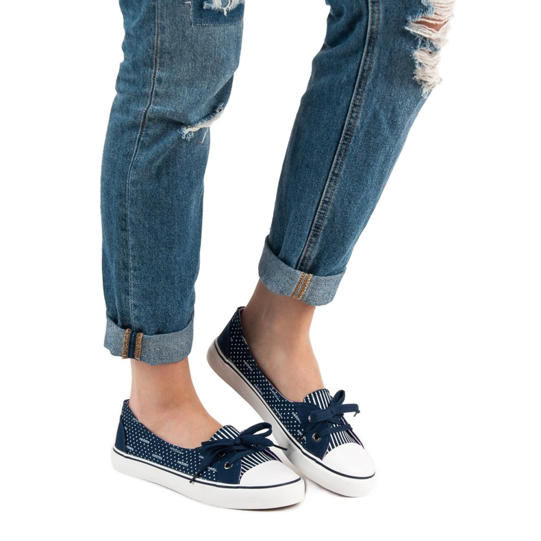 J. Star Sapatilhas de cano baixo azul marinho 2