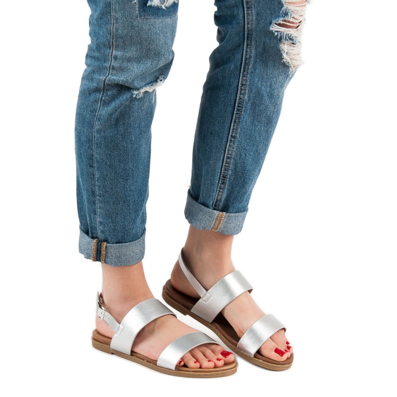 Primavera Sandálias casuais cinza 2