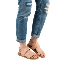 Primavera Sandálias casuais castanho 2