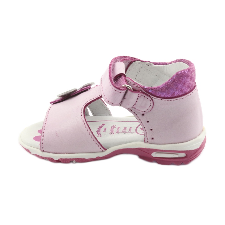 Sandálias rosa com flores Ren But 1406 branco 3