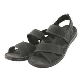 Riko Sandálias de couro esportivo masculino 852 preto 3