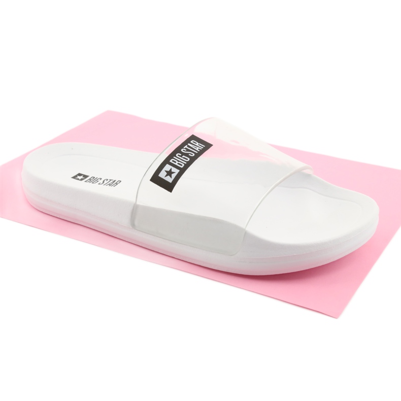 Sandálias femininas Big Star 274A258 branco preto 2