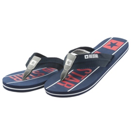 Chinelos masculinos Big Star 174658 azul marinho branco vermelho azul-marinho 3