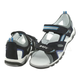 Nabos masculinos da Sandals Bartek 19176 azul marinho-cinza azul-marinho 4